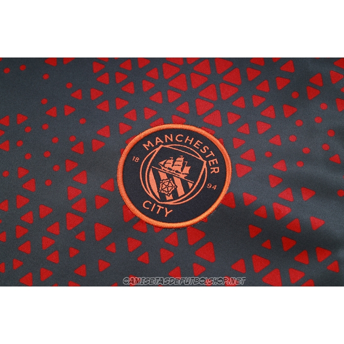 Chandal del Manchester City 23-24 Manga Corta Rojo - Pantalon Corto